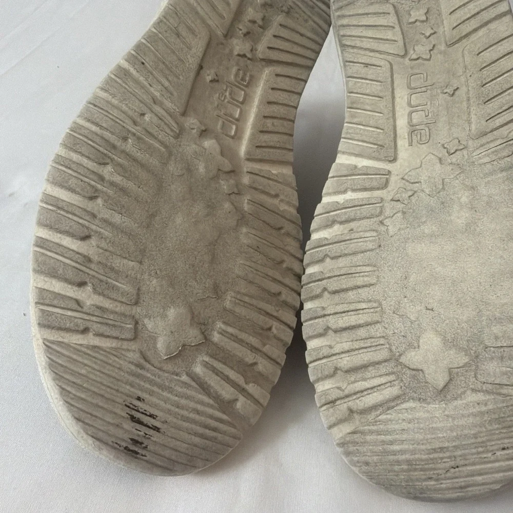 Hey Dude Loafers Women 7 M Wendy Holiday Sparkle Shoes Gray Canvas‎ Lace Slip On - Picture 10 of 16